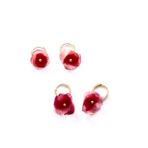 Boucles d'oreilles "Nérée" sappan indien